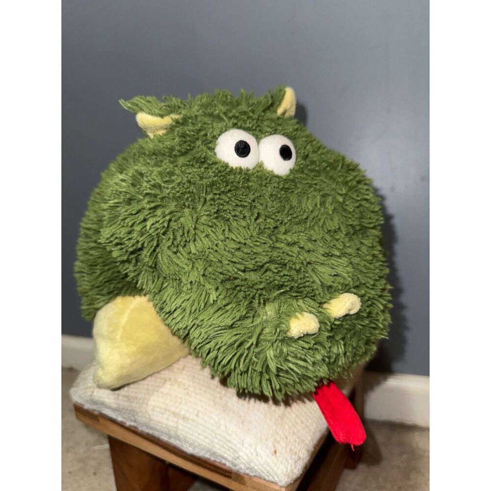 Vintage 2009 Pillow Pets Large Green Dizzy Dragon Stuffed Animal Plush | My Pet